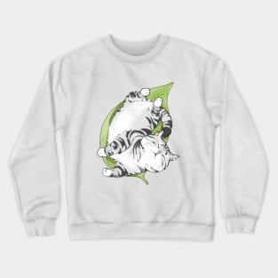 Chi's cat sleep in a leaf Crewneck Sweatshirt